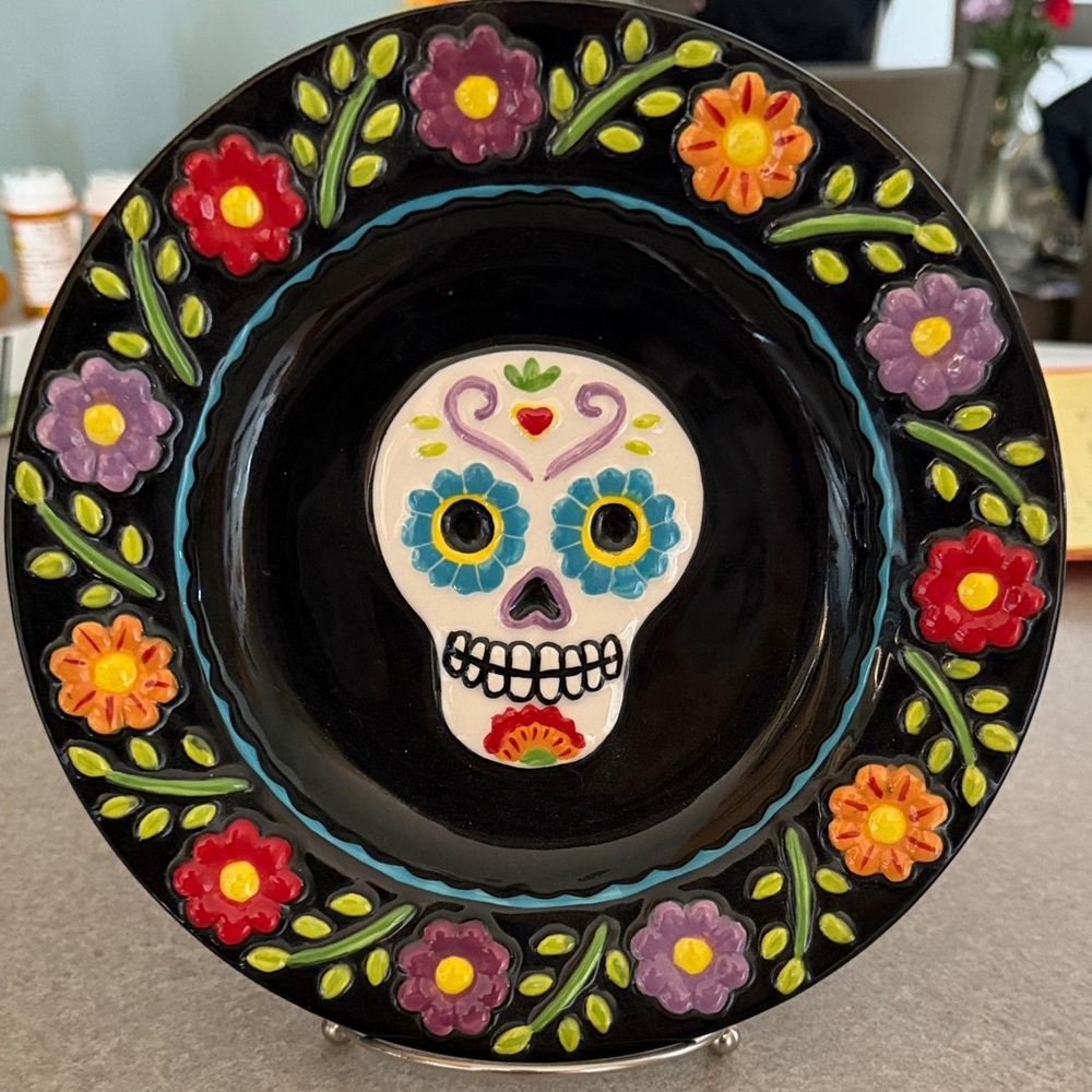 Hallmark Ceramic Day of the Dead Skull Decorative Plate